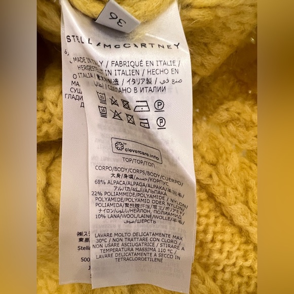 Stella McCartney yellow cable knit crewneck sweater - Picture 6 of 8